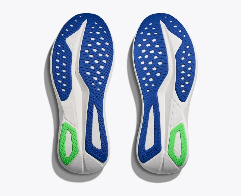 Hoka Men's Mach 7 Running Shoes in Cobalt Blue / Neen Green-4