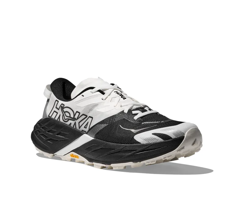Hoka Men's Speedgoat 7 Trail Shoes in Black / White Trail SS26-2