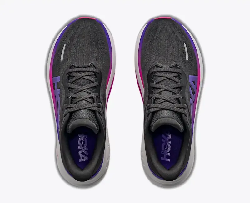Hoka Women's Clifton Pro Running Shoes in Carbon Black Cosmic Purple-7