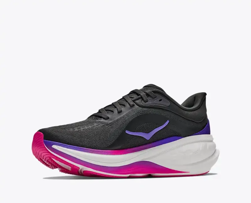 Hoka Women's Clifton Pro Running Shoes in Carbon Black Cosmic Purple-1