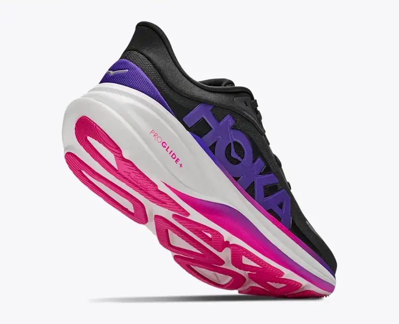 Hoka Women's Clifton Pro Running Shoes in Carbon Black Cosmic Purple-6