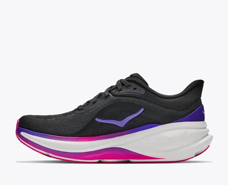 Hoka Women's Clifton Pro Running Shoes in Carbon Black Cosmic Purple-3