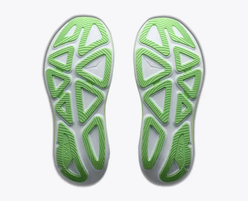 Hoka Women's Clifton Pro Running Shoe in Cosmic Grey Neon Yuzu-2