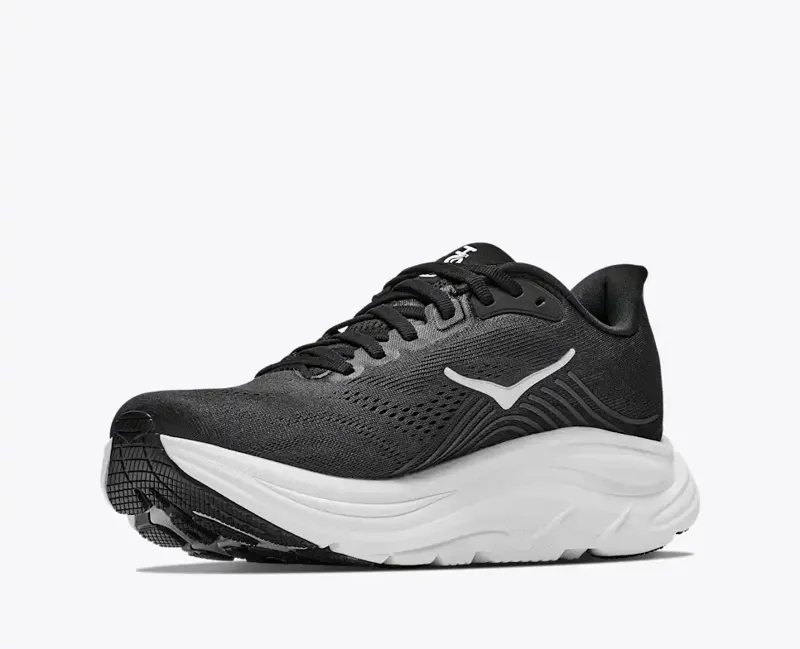Hoka Women's Clifton 11 Running Shoes in Black/White-5