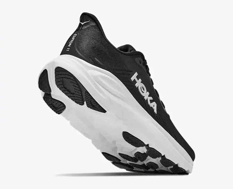 Hoka Women's Clifton 11 Running Shoes in Black/White-3