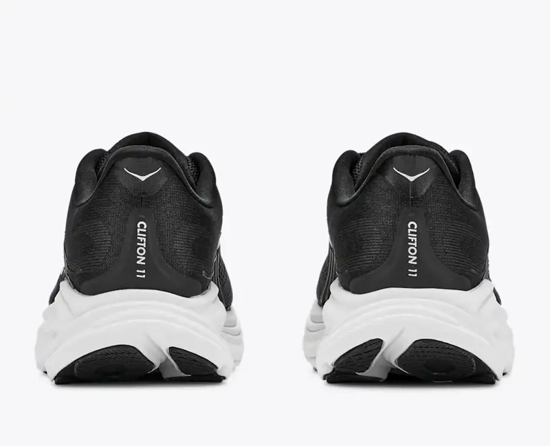 Hoka Women's Clifton 11 Running Shoes in Black/White-2