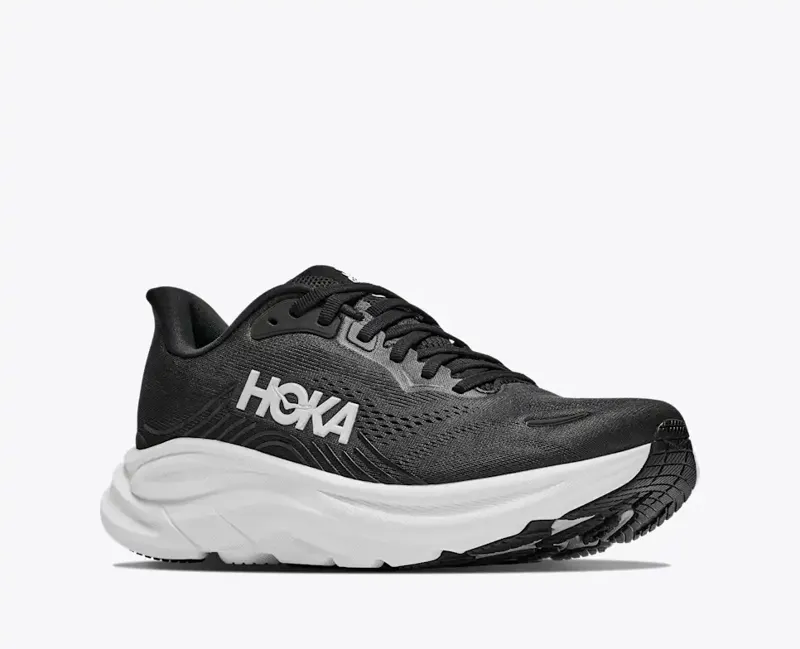Hoka Women's Clifton 11 Running Shoes in Black/White-1
