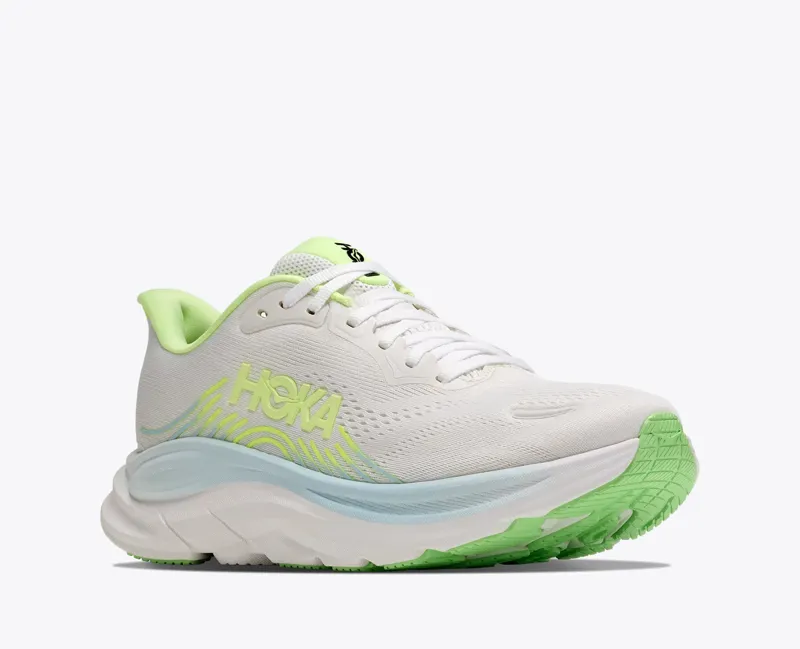 Hoka Women's Clifton 11 Running Shoes in Frost/Neon/Yuzu Neutral-1
