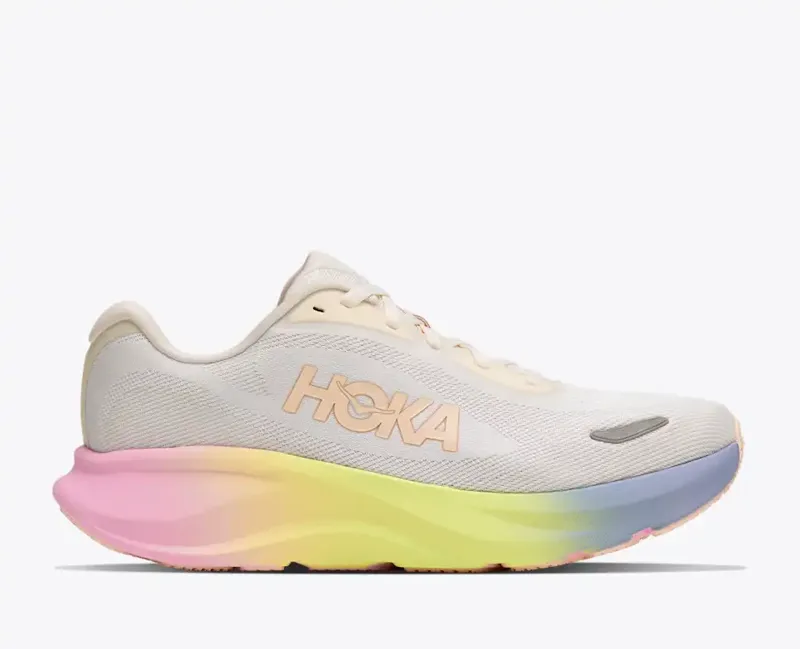 Hoka Womens's Rincon 5 Running Shoes in Alabaster Tangerine Glow 