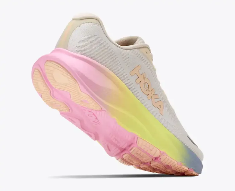 Hoka Womens's Rincon 5 Running Shoes in Alabaster Tangerine Glow -9