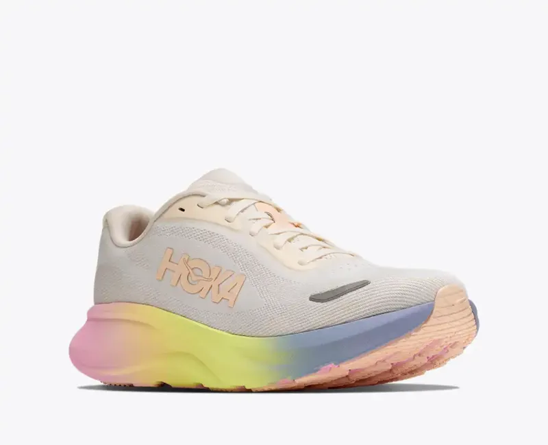 Hoka Womens's Rincon 5 Running Shoes in Alabaster Tangerine Glow -3