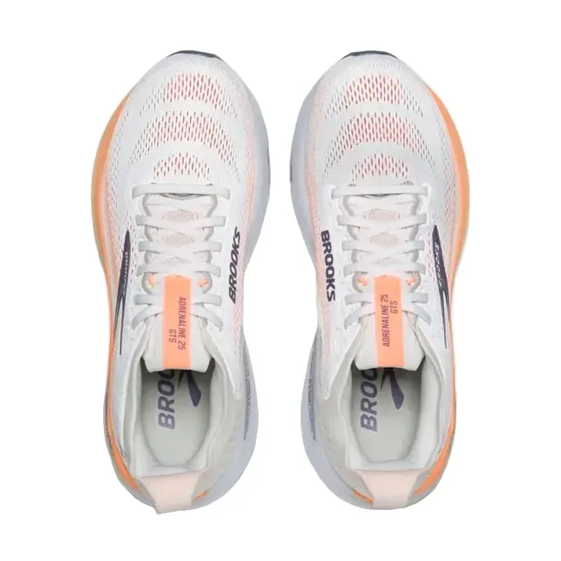 Brooks Women's Adrenaline GTS 25 Running Shoes in Oyster mushroom/Peach/Grape -3