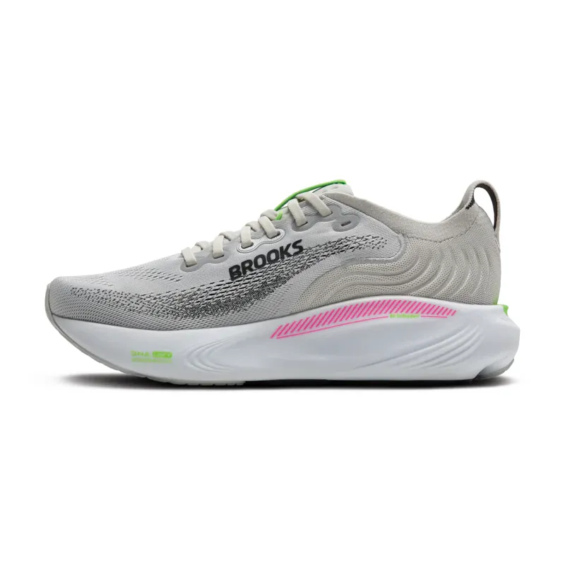 Brooks Women's Adrenaline GTS 25 Running Shoes in Oyster/Pink/Green-4