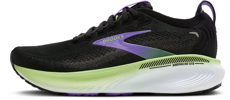 Brooks Women's Adrenaline GTS 25 Running Shoes in Black/Pearl/Purple-4