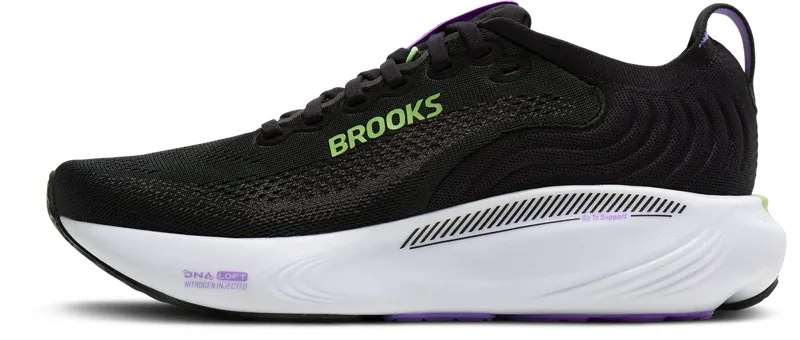 Brooks Women's Adrenaline GTS 25 Running Shoes in Black/Pearl/Purple-1