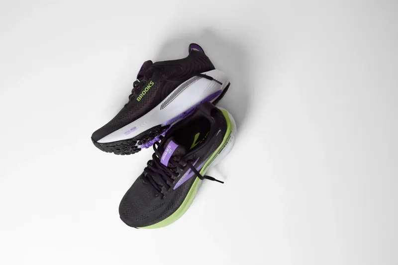 Brooks Women's Adrenaline GTS 25 Running Shoes in Black/Pearl/Purple-5