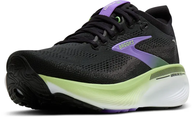 Brooks Women's Adrenaline GTS 25 Running Shoes in Black/Pearl/Purple-3
