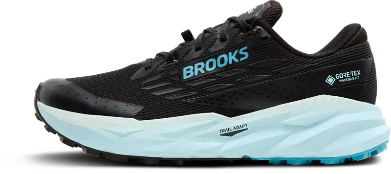 Brooks Women's Cascadia 19 GTX Trail Shoes in Black/Ebony/Blue Flower-1