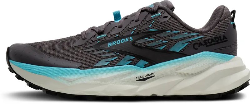 Brooks Women's Cascadia 19 Trail Shoes in Rabbit/Black/Bluefish-1
