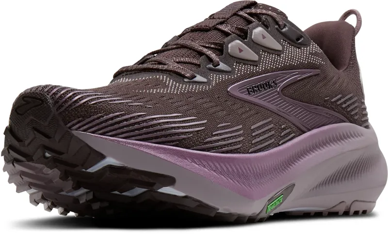Brooks Women's Ghost Trail Running Shoes in Raisin/Purple/Metallic-2