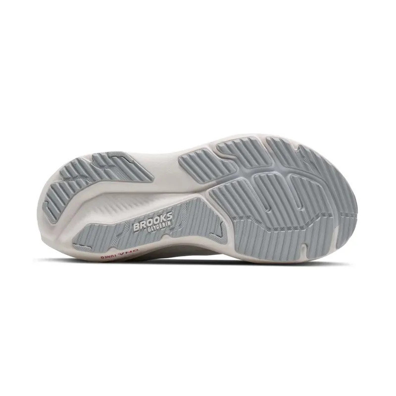 Brooks Women's Glycerin 23 Running Shoes in White/Harbor Mist/Metallic-3