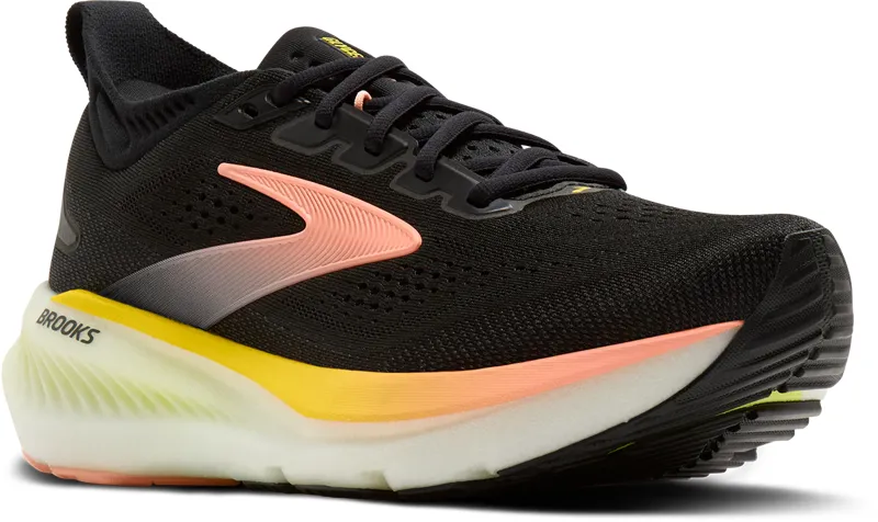 Brooks Women's Glycerin 23 Running Shoes in  Black/Peach/Nightlife-3