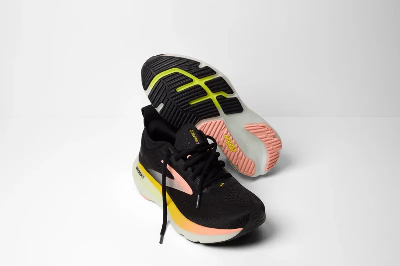 Brooks Women's Glycerin 23 Running Shoes in  Black/Peach/Nightlife-4