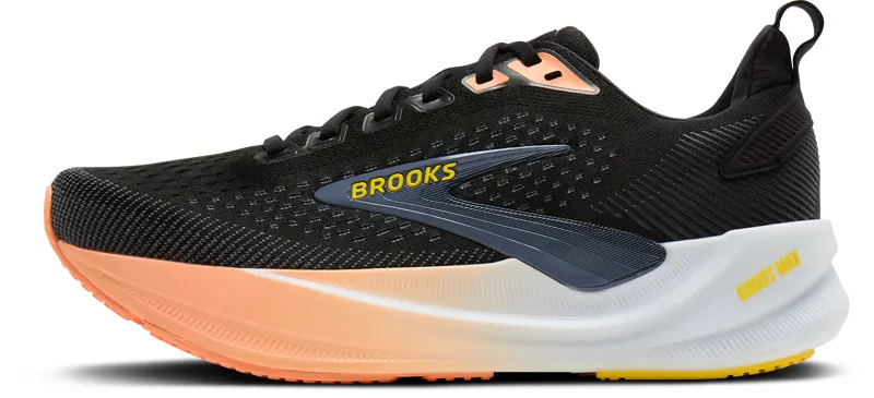 Brooks Women's Ghost Max 4 Shoes in Black/Folkstone/Cyber peach-2
