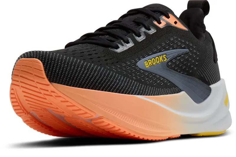 Brooks Women's Ghost Max 4 Shoes in Black/Folkstone/Cyber peach-3