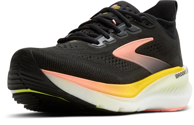Brooks Women's Glycerin GTS 23 Running Shoes in Black/Peach/Nightlife -3