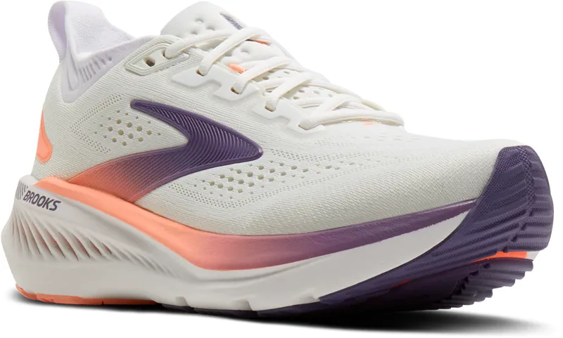 Brooks Women's Glycerin GTS 23 Running Shoes in White/Mulled Grape-1
