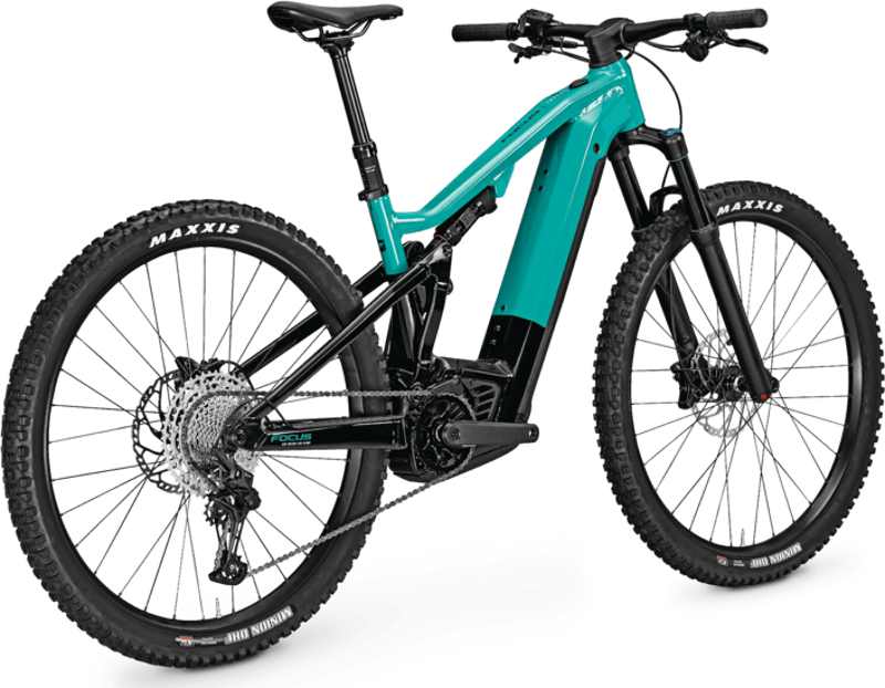 Focus Thron2 6.7 Electric Mountain Bike eMTB in Blue Green-3