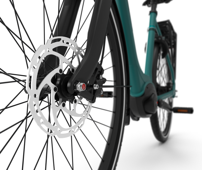 Gazelle Paris C7+  HMB Low - Step 400 Wh eBike in Thyme Green-3