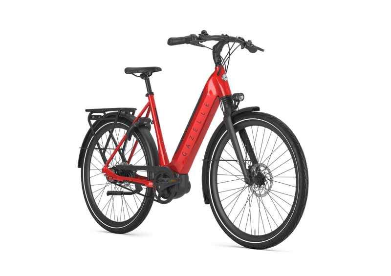 Gazelle Ultimate C8+ HMB Low Step 625 Wh eBike in Red-1