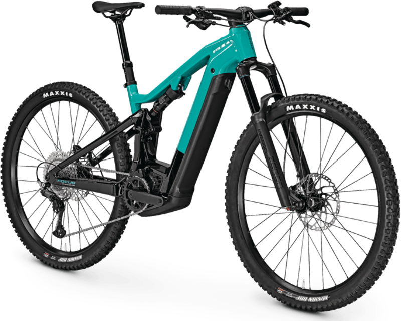 Focus Thron2 6.7 Electric Mountain Bike eMTB in Blue Green-1
