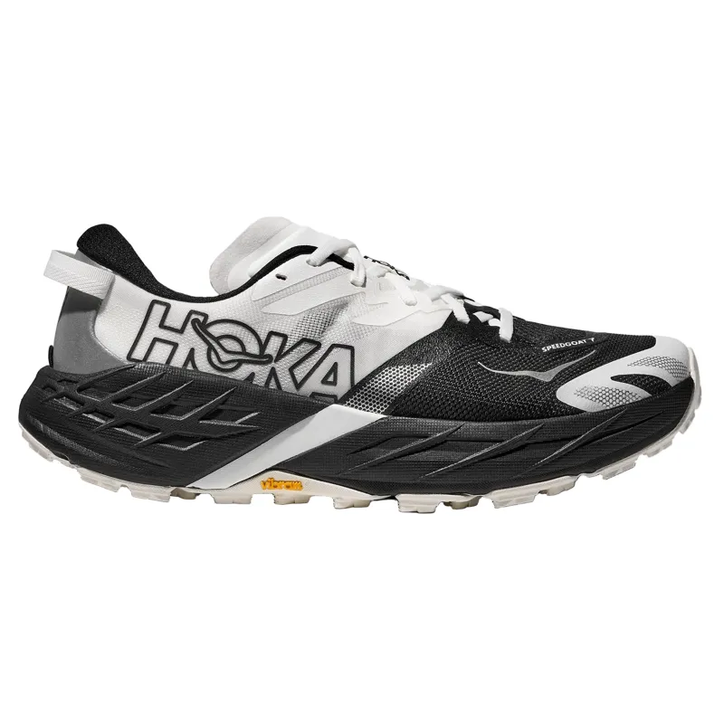 Hoka Women's Speedgoat 7 Trail Running Shoes in Black / White