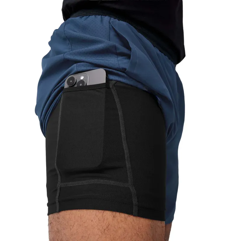 Brooks Men's Dash 2-in-1 Running Shorts in Midnight Run/Black-2