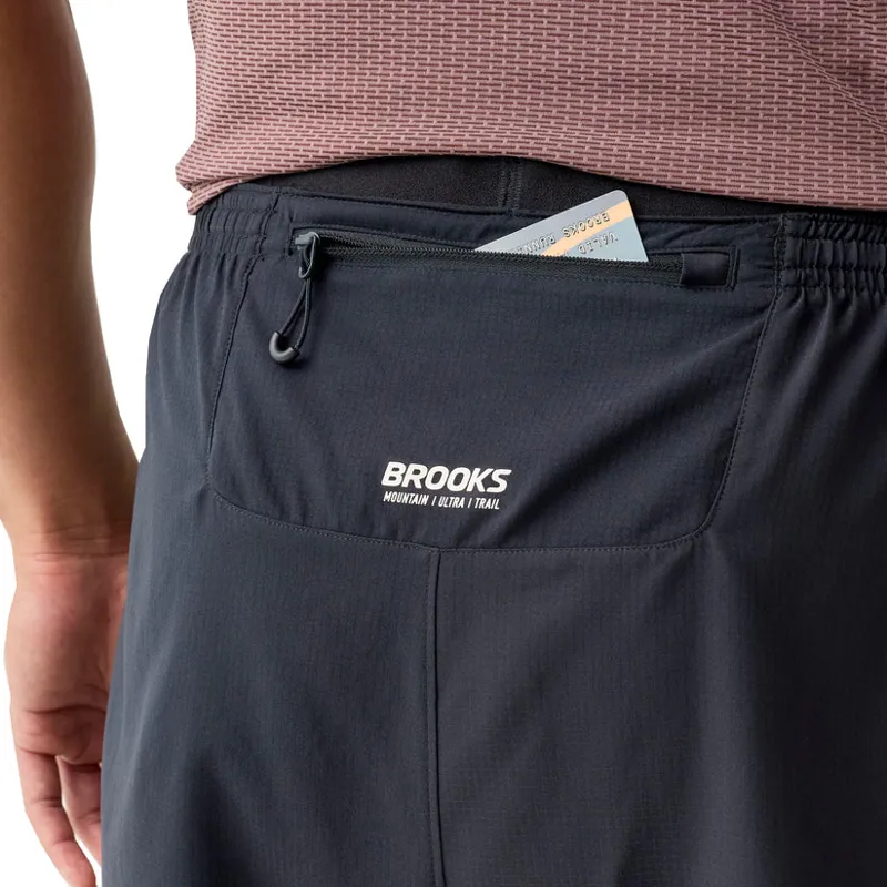 Brooks Men's Cascadia 2-in-1 Trail Running Shorts in Black-2