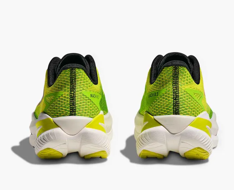Hoka Men's Mach X 3 Running Shoes in Neon Hoka Citrus / Neon Lime-3