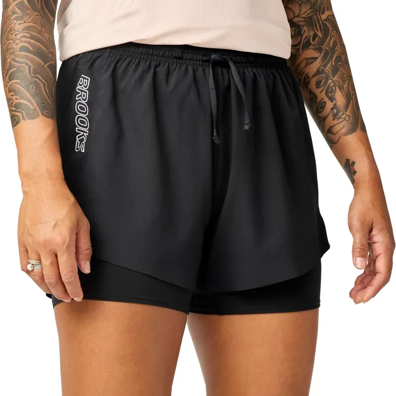 Brooks Women's Cascadia 2-in-1 Trail Running Shorts in Black