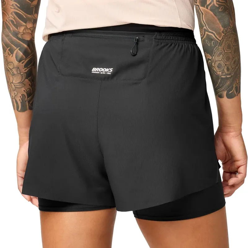 Brooks Women's Cascadia 2-in-1 Trail Running Shorts in Black-1