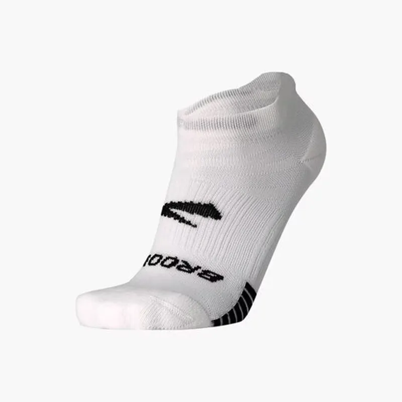 Brooks Ghost Lite No Show Running Sock 2 Pack in White