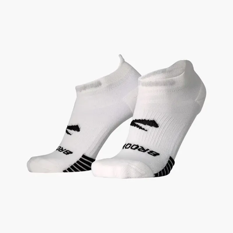 Brooks Ghost Lite No Show Running Sock 2 Pack in White-4