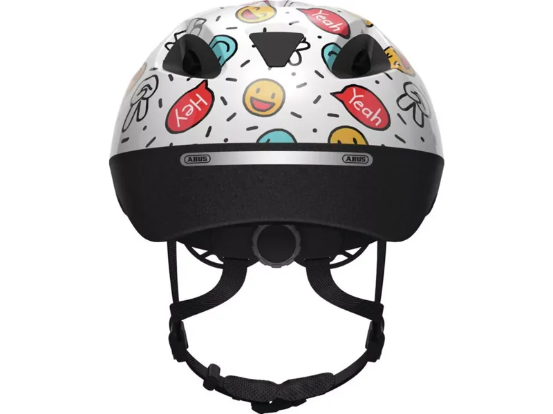 ABUS - SMOOTY 2.0 Kids Helmet in White Smiley  - Small -2