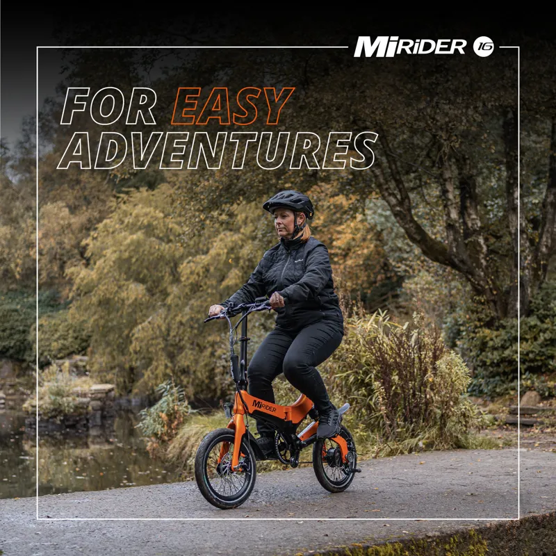 MiRiDER 16 GB3 Folding Electric Bike in Ember Orange-2