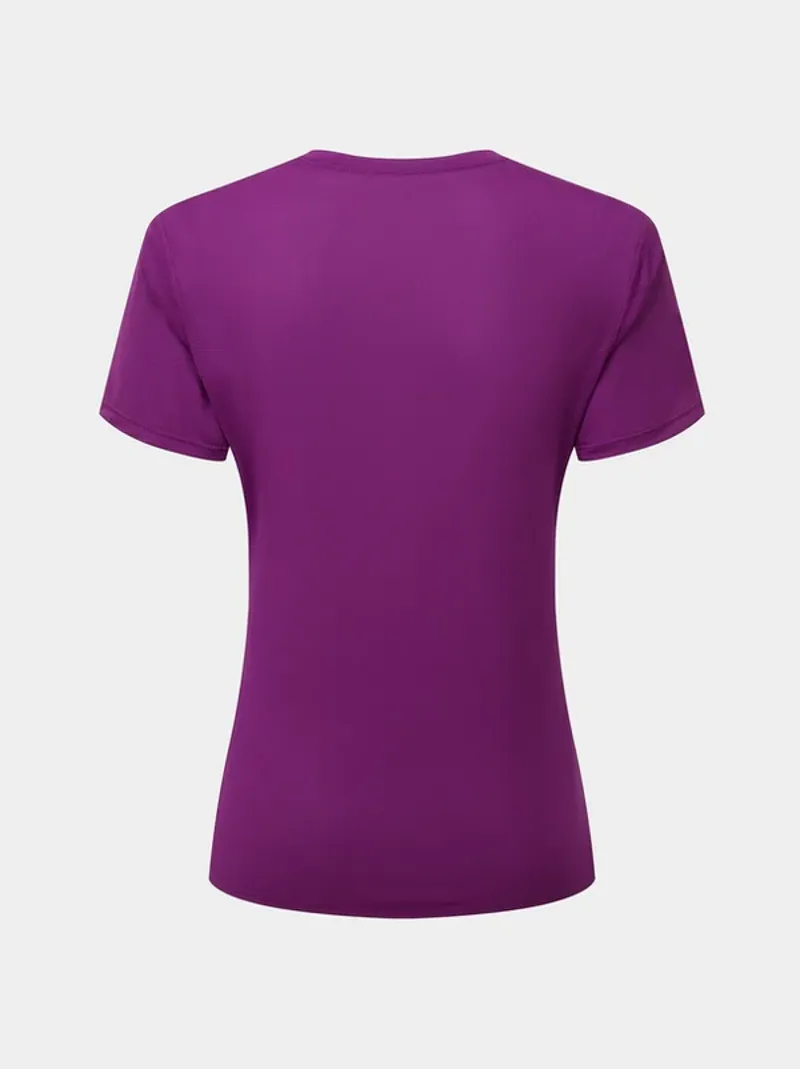 Ron Hill Women's Tech Short Sleeve Running Top in Grape Juice/Saffron -1