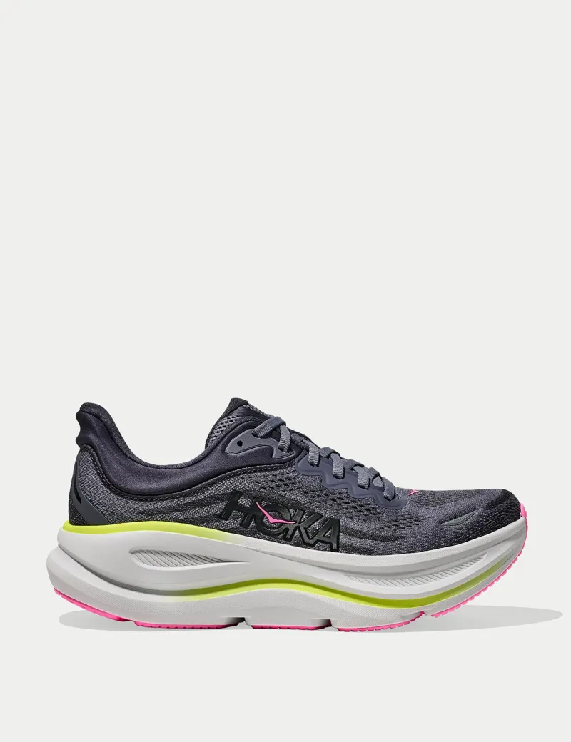 Hoka Women's Bondi 9 Running Shoes in Charcoal Grey / Grey Skies