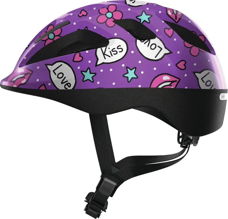 ABUS Smooty 2.0 Kids Cycling Helmet in Purple Kisses M