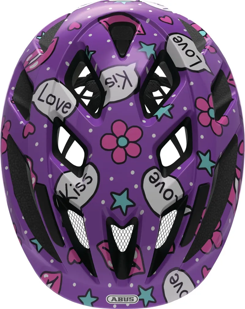 ABUS Smooty 2.0 Kids Cycling Helmet in Purple Kisses M-1