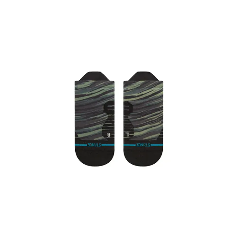 Stance Slant Tab Running Socks in Green Camo-1